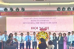 Công bố thành lập Đảng bộ cơ quan Sở Văn hóa, Thể thao và Du lịch Hà Nội