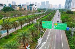 Tổ chức lại giao thông Đại lộ Thăng Long để sửa chữa