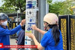 Truy camera, xử lý người dán, vẽ quảng cáo sai quy định