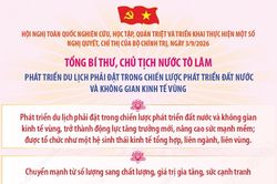 Tổng Bí thư, Chủ tịch nước Tô Lâm: Phát triển du lịch phải đặt trong chiến lược phát triển đất nước và không gian kinh tế vùng