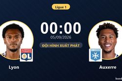 TRỰC TIẾPTrực tiếp Lyon vs Auxerre: Lyon sớm áp đảo thế trận, chưa có bàn thắng