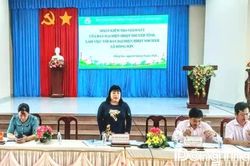 Ban đại diện Hội đồng quản trị Ngân hàng Chính sách xã hội tỉnh kiểm tra, giám sát tại xã Đồng Sơn