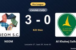 Thống kê trận đấu NEOM 3-0 Al Khaleej Saihat: NEOM thắng đậm thuyết phục