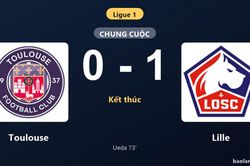Thống kê trận đấu Toulouse 0-1 Lille: Ayase Ueda tỏa sáng, Lille giành trọn 3 điểm
