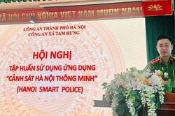 Công an xã Tam Hưng đẩy mạnh ứng dụng HaNoi Smart Police