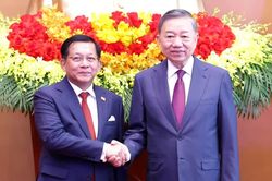Tổng Bí thư, Chủ tịch nước Tô Lâm chủ trì lễ đón chính thức Tổng thống Myanmar