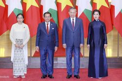 Lễ đón chính thức Tổng thống Myanmar và Phu nhân