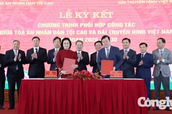 Tòa án nhân dân tối cao và VTV phối hợp công tác đến năm 2030