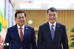 Thủ tướng Lê Minh Hưng hội kiến Tổng thống Myanmar Min Aung Hlaing