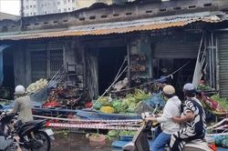 Cháy ki-ốt bán rau khiến một người tử vong