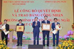 Trường Chính trị tỉnh Quảng Ngãi đạt chuẩn mức 1