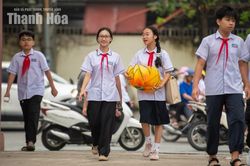 Học sinh Thanh Hóa hân hoan chào đón năm học mới