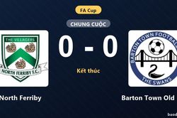 North Ferriby bất phân thắng bại với Barton Town Old Boys tại vòng loại FA Cup