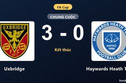 Uxbridge thắng áp đảo Haywards Heath Town tại vòng loại FA Cup