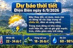 Bản tin Dự báo thời tiết ngày 6/9/2026