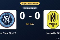 Thống kê trận đấu New York City FC 0-0 Nashville SC: Trận hòa không bàn thắng
