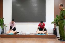 Huấn luyện nghiệp vụ phòng cháy chữa cháy và cứu nạn cứu hộ tại Viettel Cao Bằng