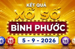 XSBP 5/9 - Kết quả xổ số Bình Phước hôm nay 5/9/2026