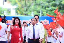 Bí thư Thành ủy Hà Nội dự lễ khai giảng tại Trường THCS Trần Duy Hưng