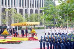 Tổng Bí thư, Chủ tịch nước Tô Lâm chủ trì Lễ đón Tổng thống Myanmar