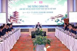 Thủ tướng Lê Minh Hưng làm việc với các doanh nghiệp Nhật Bản tại Việt Nam