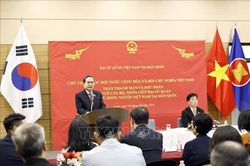 Chủ tịch Quốc hội Trần Thanh Mẫn gặp gỡ cộng đồng người Việt Nam tại Hàn Quốc