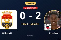 TRỰC TIẾPTrực tiếp Willem II vs Excelsior: Excelsior nhân đôi cách biệt