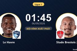 TRỰC TIẾPTrực tiếp Le Havre vs Stade Brestois 29: Đội hình xuất phát