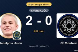 Hạ CF Montreal 2-0, Philadelphia Union cùng bại tướng dắt tay nhau vào vòng 1/16