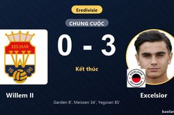 Đè bẹp Willem II 0-3, Excelsior vươn lên thứ 8 khiến chủ nhà lún sâu nhóm cuối