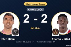 Hòa kịch tính Atlanta United FC, Inter Miami giữ vững ngôi nhì bảng Major League Soccer