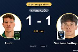 Chia điểm tại Q2 Stadium, Austin và San Jose Earthquakes cùng giành vé vào vòng 1/16