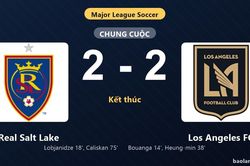 Thống kê trận đấu Real Salt Lake 2-2 Los Angeles FC: Màn rượt đuổi tỷ số mãn nhãn