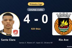 Thắng đậm Rio Ave, Santa Clara chen chân vào top 5 Primeira Liga