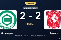 Thống kê trận đấu Groningen 2-2 Twente: Màn rượt đuổi tỷ số mãn nhãn