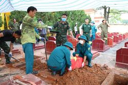 Thái Nguyên: Khai quật 18 mộ liệt sĩ chưa xác định danh tính để giám định ADN