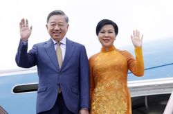 [Ảnh] Tổng Bí thư, Chủ tịch nước Tô Lâm và Phu nhân bắt đầu thăm cấp Nhà nước Liên bang Nga