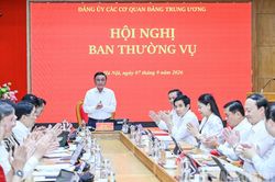 Thường trực Ban Bí thư Trần Cẩm Tú chủ trì Hội nghị Ban Thường vụ Đảng ủy các cơ quan Đảng Trung ương