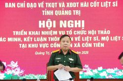 Quảng Trị sẽ triển khai hội thảo xác minh thông tin liệt sĩ tại Cồn Tiên