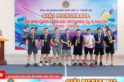 TAND khu vực 5 - Nghệ An tổ chức Giải Pickleball chào mừng Ngày truyền thống TAND