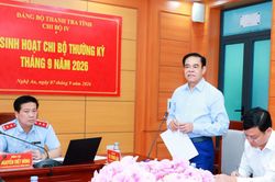 Chủ tịch UBND tỉnh Võ Trọng Hải dự, chỉ đạo sinh hoạt chi bộ thường kỳ tháng 9 tại Chi bộ IV, Đảng ủy Thanh tra tỉnh