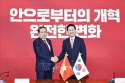 Chủ tịch Quốc hội Trần Thanh Mẫn tiếp Chủ tịch Đảng Sức mạnh Quốc dân của Hàn Quốc