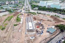 Nút giao Phạm Tu - Đường 70 sắp đúc dầm cầu vượt