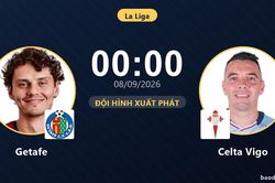 TRỰC TIẾPTrực tiếp Getafe vs Celta Vigo: Đội hình xuất phát