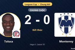 Hạ Monterrey 2-0 ở chung kết, Toluca vô địch Leagues Cup