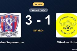 Hạ Winslow United 3-1, Swindon Supermarine ca khúc khải hoàn ở trận đá lại FA Cup