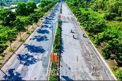 Khắc phục các vị trí hư hỏng trên tuyến đường Mậu Thân