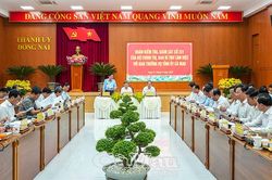 Đoàn Kiểm tra, giám sát số 231 của Bộ Chính trị làm việc với Ban Thường vụ Tỉnh uỷ Cà Mau