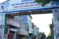Kim Anh đẩy mạnh xây dựng chợ, tuyến đường kinh doanh không dùng tiền mặt