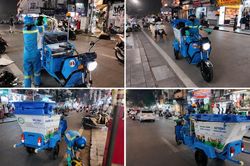 Hà Nội thử nghiệm xe điện thu gom rác tại quận Hoàn Kiếm